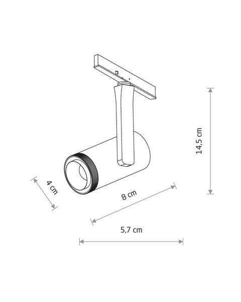 Магнітний трековий світильник Nowodvorski 11715 NANO-LVM Spot Zoom LED 1x7W 3000K 300Lm IP20 чорний 11715 фото