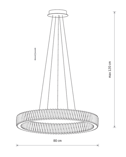 Подвесной светильник, люстра Nowodvorski 11706 Luxora Round LED 1x38W 3000K 3400Lm IP20 хром 11706 фото