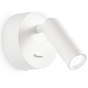 Бра спот IDEAL LUX IL260600 BEAN AP ROUND BIANCO 3W 200lm 3000K IP20 белый IL260600 фото