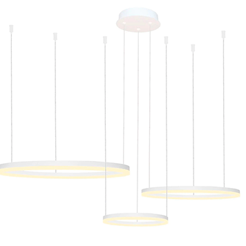 Люстра Azzardo AZ4971 Halo Pendant 80+60+40 CCT Bluetooth WH + Remote Control, 120 Вт, 6240 лм, 3000K-6000K AZ4971 фото