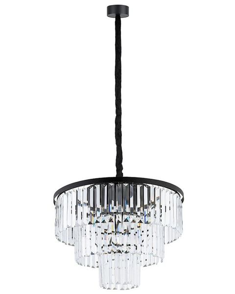 Люстра Nowodvorski 7616 Cristal E14 9x40W IP20 Чорна 7616 фото