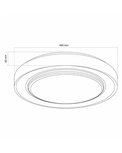 Люстра с пультом светодиодная, потолочный светильник Goldlux 326706 Zygmunt 50 Led 1x72W 3000K-6000K 8000Lm IP44 Bk 094429 фото