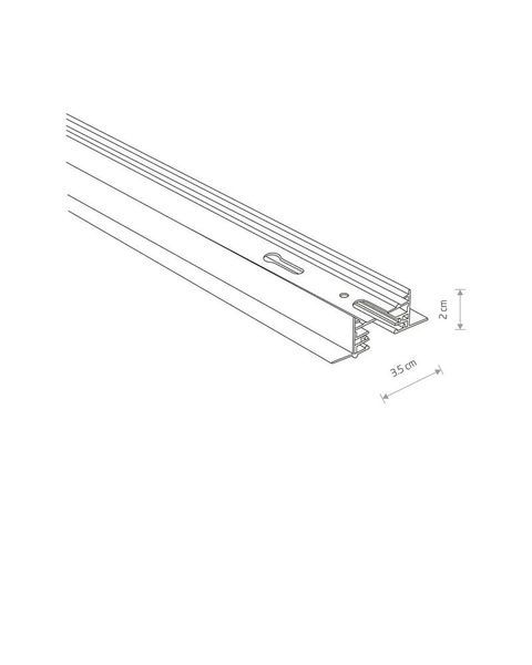 Шинопровод Nowodvorski 9013 Profile recessed trac IP20 Bl 9013 фото