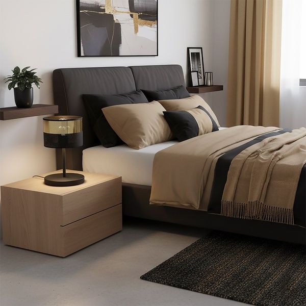 Настольная лампа LUX LN1 BL GOLD Emibig E27 IP20 Черная, золотая 1649/LN1 1649/LN1 фото