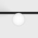 Світильник трековий LTX, SFERA, Bridgelux LED 5W, 4000K, 250Lm, 360&deg;, CRI>90, 48V, 2-х групний, IP20, опаловий, чорний 06.1001.5.940.BK.2G фото 1