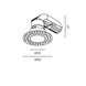 Светильник точечный NANO R TRIMLESS, LED 8W, 640Lm, 3000K, 50&deg;, CRI>90, UGR