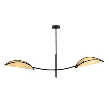 Потолочный светильник LOTUS 2 BLACK/RATTAN Emibig 2хE14 IP20 черный, бежевый 1108/2 1108/2 фото