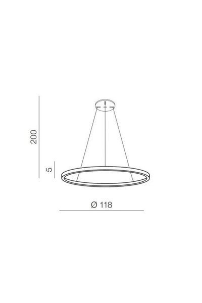 Підвісний світильник Azzardo AZ5104 Andrea 120 3000K Dimm (20w+80w) BK, 100 Вт, 5500 лм, 3000K AZ5104 фото