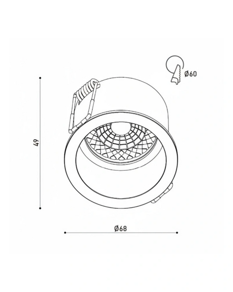 Точечный светильник Kloodi KD-SMILE R68 BK GU10 IP20 черный KD-SMILE R68 BK фото
