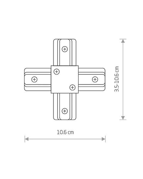 З'єднувач Nowodvorski 9190 Profile x-connector IP20 Wh 9190 фото