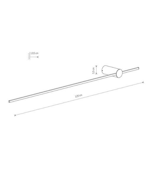 Бра, настінний світильник Nowodvorski 10314 Saber LED L 1x16W 3000K 540Lm IP20 Bl 10314 фото