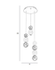Люстра Italux PND-83728-21W-3K-CH Oter Led 4x21W 3000K 1300Lm IP20 071761 фото 3