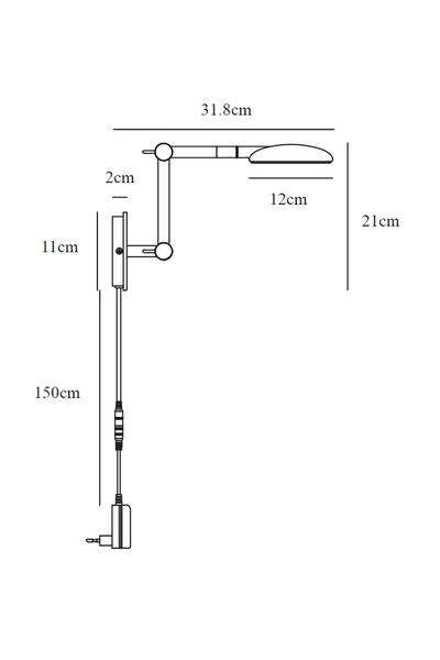 Бра NORDLUX BEND 2112751003 LED 5W 410lm 2700K IP20 чорний 2112751003 фото