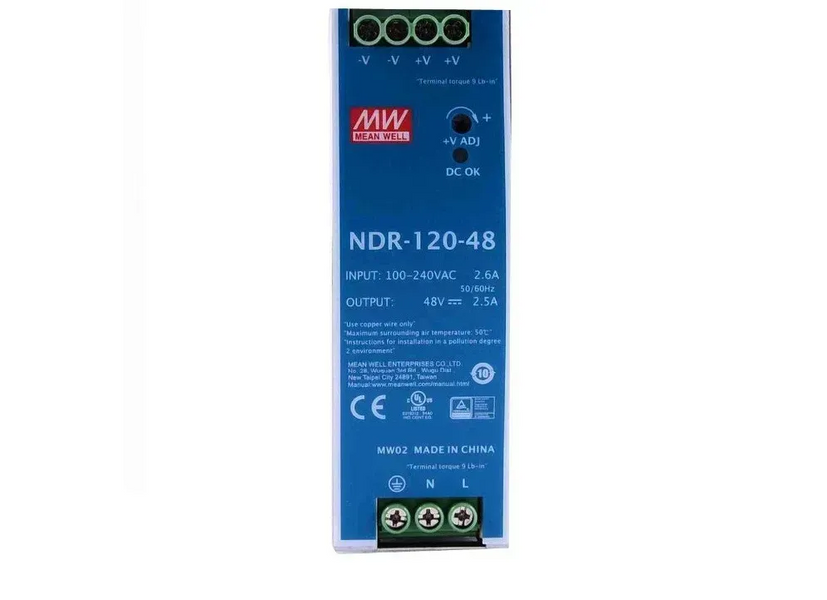 Блок живлення Mean Well на DIN-рейку 120W DC48V (NDR-120-48) NDR-120-48 фото