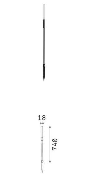 Уличный светильник IDEAL-LUX IL347882 TWIGGY LINE PT H74 NERO 1,5W 110lm 3000K IP65 чёрный IL347882 фото