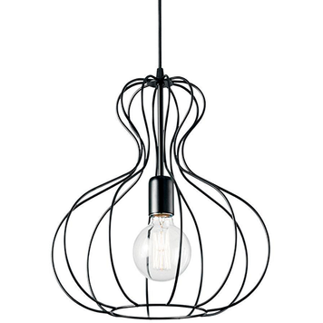 Подвесной светильник IDEAL LUX IL148502 AMPOLLA-1 SP1 1хЕ27 IP20 черный IL148502 фото