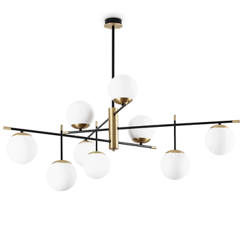 Люстра стельова IDEAL LUX IL289489 GOURMET PL9 9хЕ14 латунний IL289489 фото