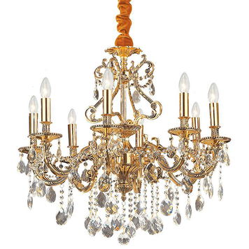 Світильник підвісний, люстра IDEAL LUX IL60514 GIOCONDA SP8 ORO 8хЕ14 IP20 золотий IL60514 фото