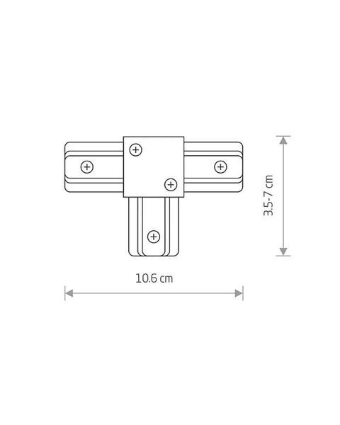 Соединитель Nowodvorski 9187 Profile t-connector IP20 Wh 9187 фото