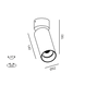 Світильник точковий TUB M SA 140, LED 13W, 350mA, 758Lm, 3000K, 50&deg;, CRI>90, 220V-240V, IP20, білий 02.0514.13.930.WH фото 2