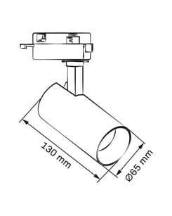 Трековый светильник Goldlux 329066 Shark LED 1x20W 4000K 1700Lm IP20 черный 101422 фото