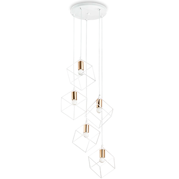 Люстра подвесная IDEAL LUX IL237671 ICE SP5 BIANCO 5хЕ27 IP20 белый IL237671 фото