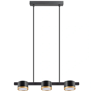 Подвесной светильник, люстра над столом, барной стойкой Goldlux 328069 Mirella GX53 3x6W 4000K 660Lm IP20 Черный 095426 фото