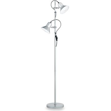 Торшер IDEAL LUX IL61115 POLLY PT2 ARGENTO 2ХЕ27, IP20 серебристый IL61115 фото