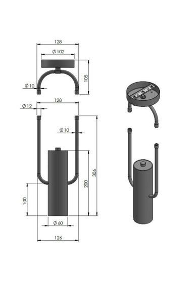 Подвес GU10 черный pkt30681-1 фото