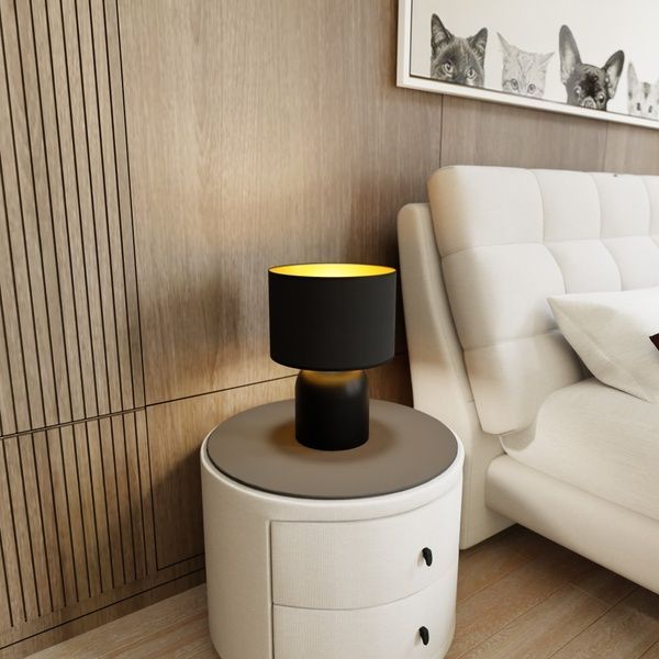 Настольная лампа ASPEN LN1 BLACK/GOLD Emibig E27 IP20 черно-золотой1323/LN1 1323/LN1 фото