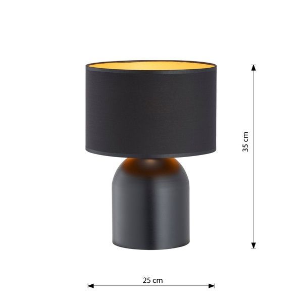 Настольная лампа ASPEN LN1 BLACK/GOLD Emibig E27 IP20 черно-золотой1323/LN1 1323/LN1 фото