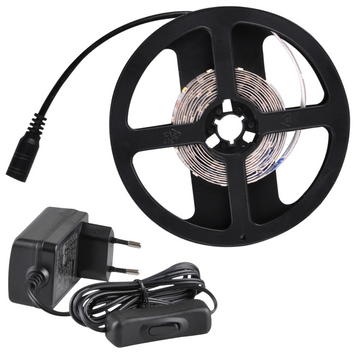 Комплект: LED стрічка 3м, блок живлення, вимикач ON/OFF Polux 24V 23Вт 2700К IP65 5901508319180 5901508319180 фото