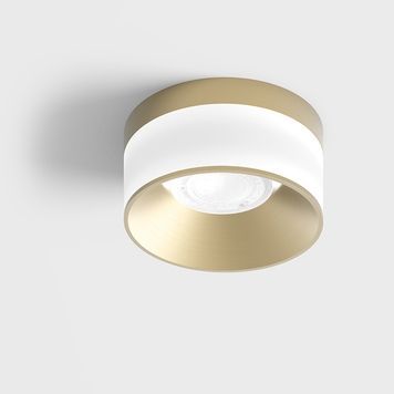 Світильник точковий GLOW L, LED 18W, 3000K, 700Lm, 60&deg;, CRI>90, UGR>19, 220V-240V, IP20, опаловий, латунь 02.1910.18.930.BR фото