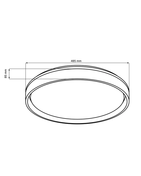 Потолочный светильник, люстра с пультом светодиодная Goldlux 328793 Eliza Led 1x48W 3000K-6000K 5200Lm IP44 Белый 095405 фото
